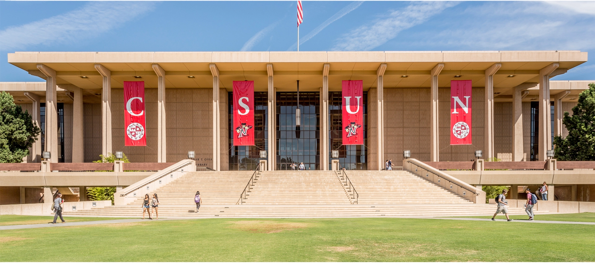 a photo of CSUN campus building